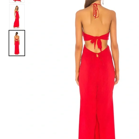 Indah Halter Neck Flared Leg Jumpsuit - Picture 3 of 3